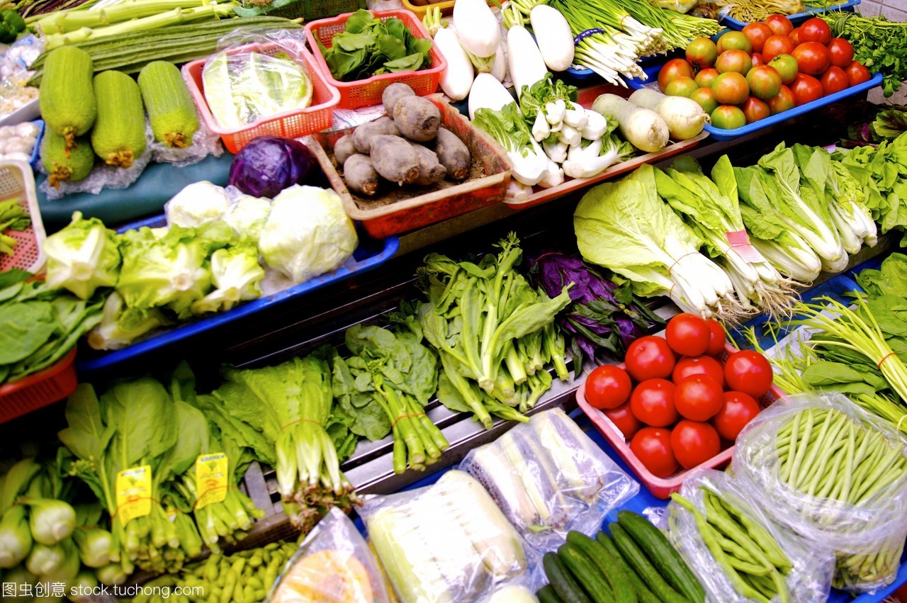 色彩繽紛的蔬菜攤 無人市場(chǎng)的創(chuàng)意攝影
